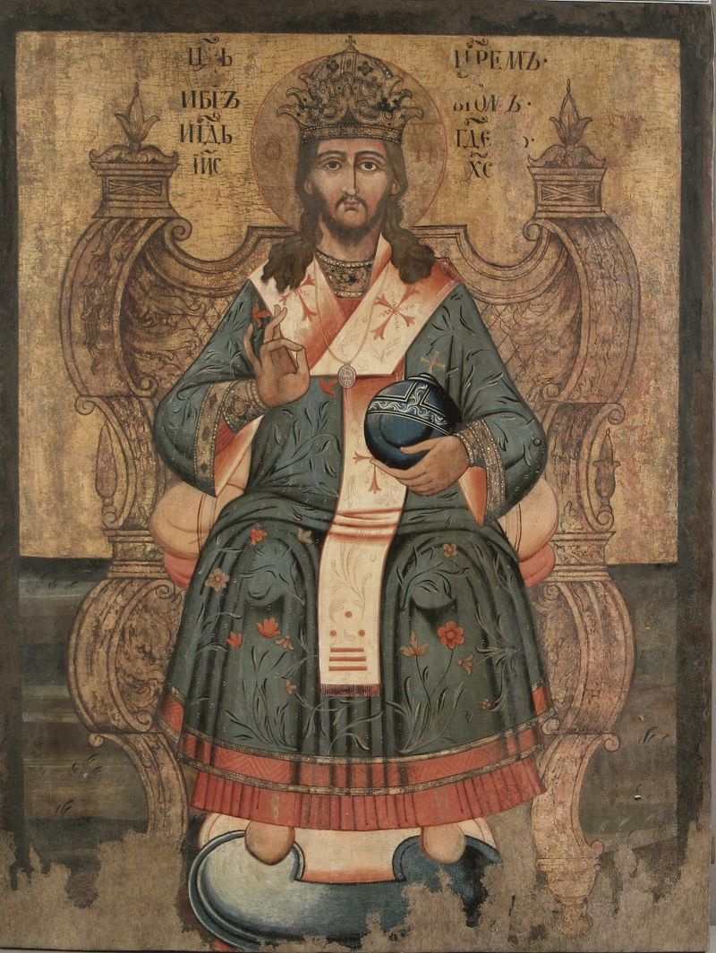 Икона «Вседержитель на троне»  из  Вашкинского района. БОКМ 3423 ДЖ - 51.