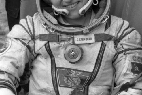 Космонавт Светлана Савицкая вернулась из своего второго космического полета. Июль 1984 года